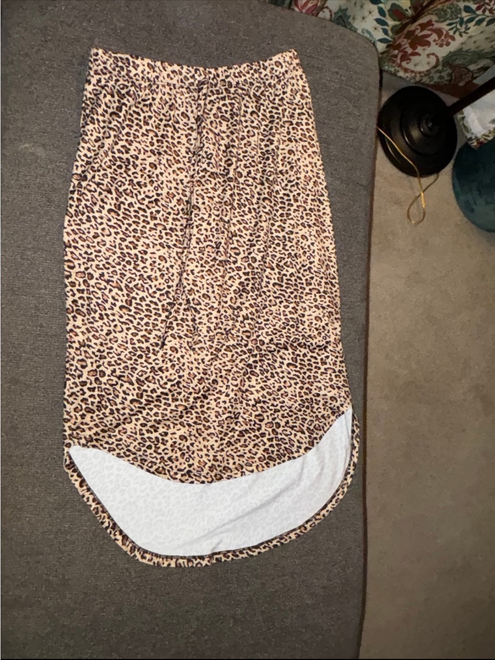 SHEIN Leopard Print High-Low Skirt
